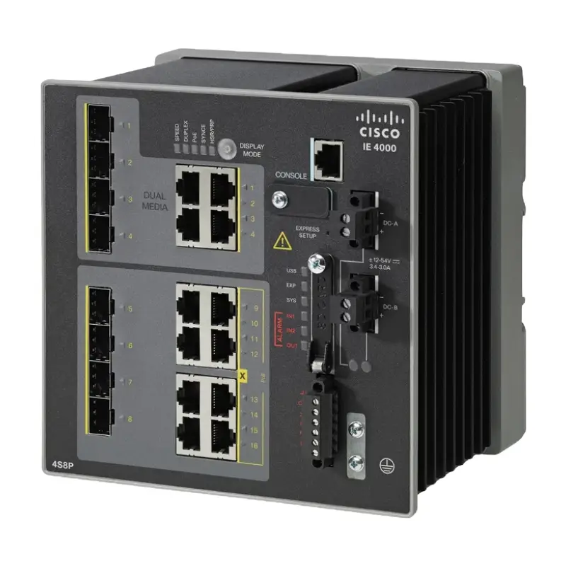 IE-4000-4GS8GP4G-E Cisco Managed Industrial 4000 Series 12 Ports Switch